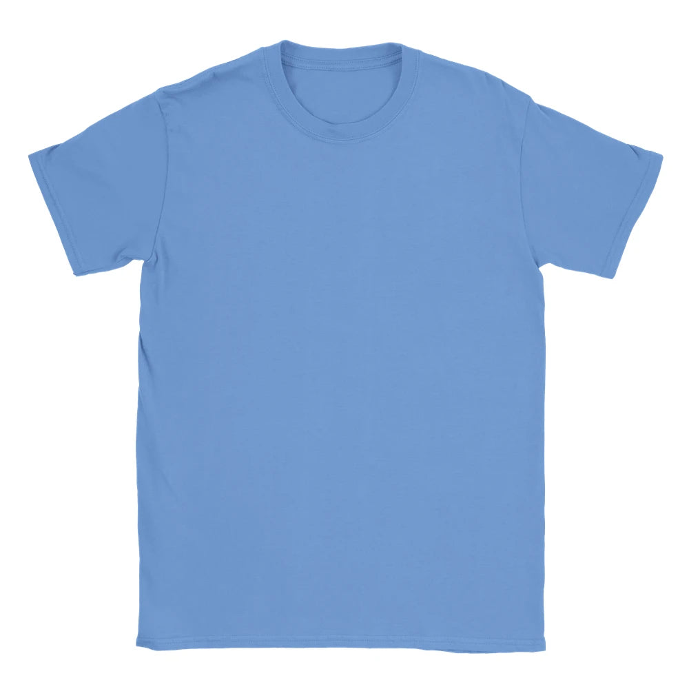 Custom T-Shirt in Carolina Blue, blank front view
