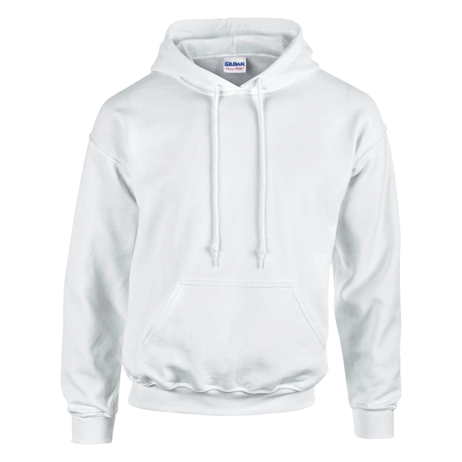 White Custom Hoodie — blank front view